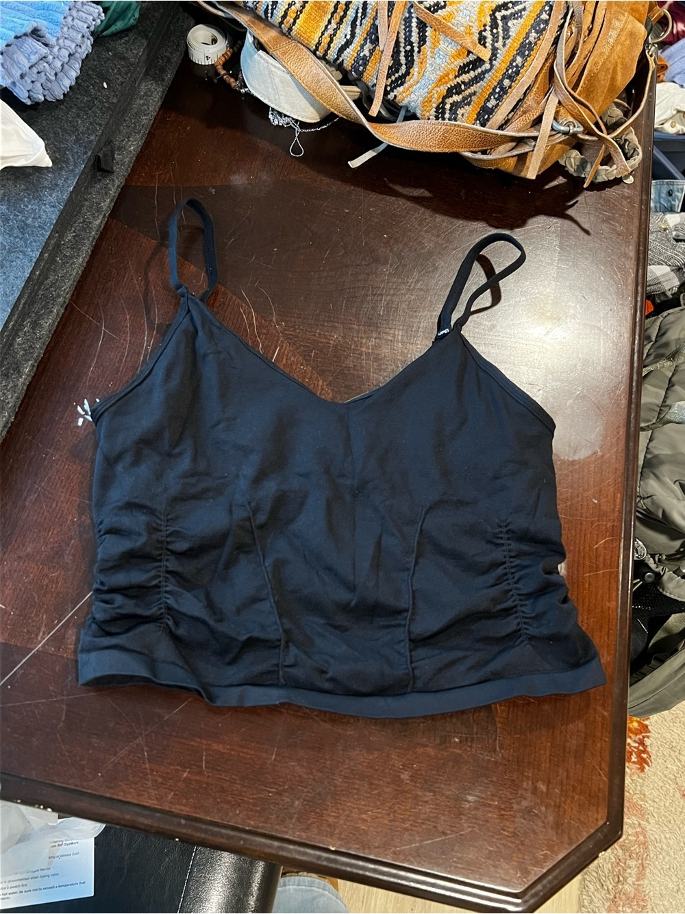 Good Karma Ruched Crop Tank - Picture 2 of 5